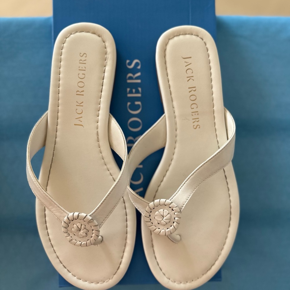 Jack Rogers White Sandals